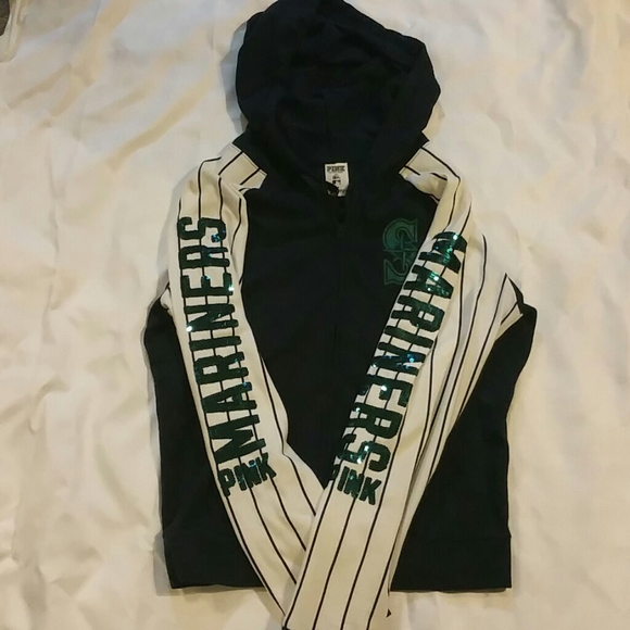 PINK Seattle mariner's zip up hoodie - Picture 1 of 4